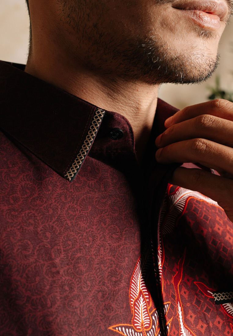Hadinata Embroidery Batik Kemeja Pendek Genta Gyana-2